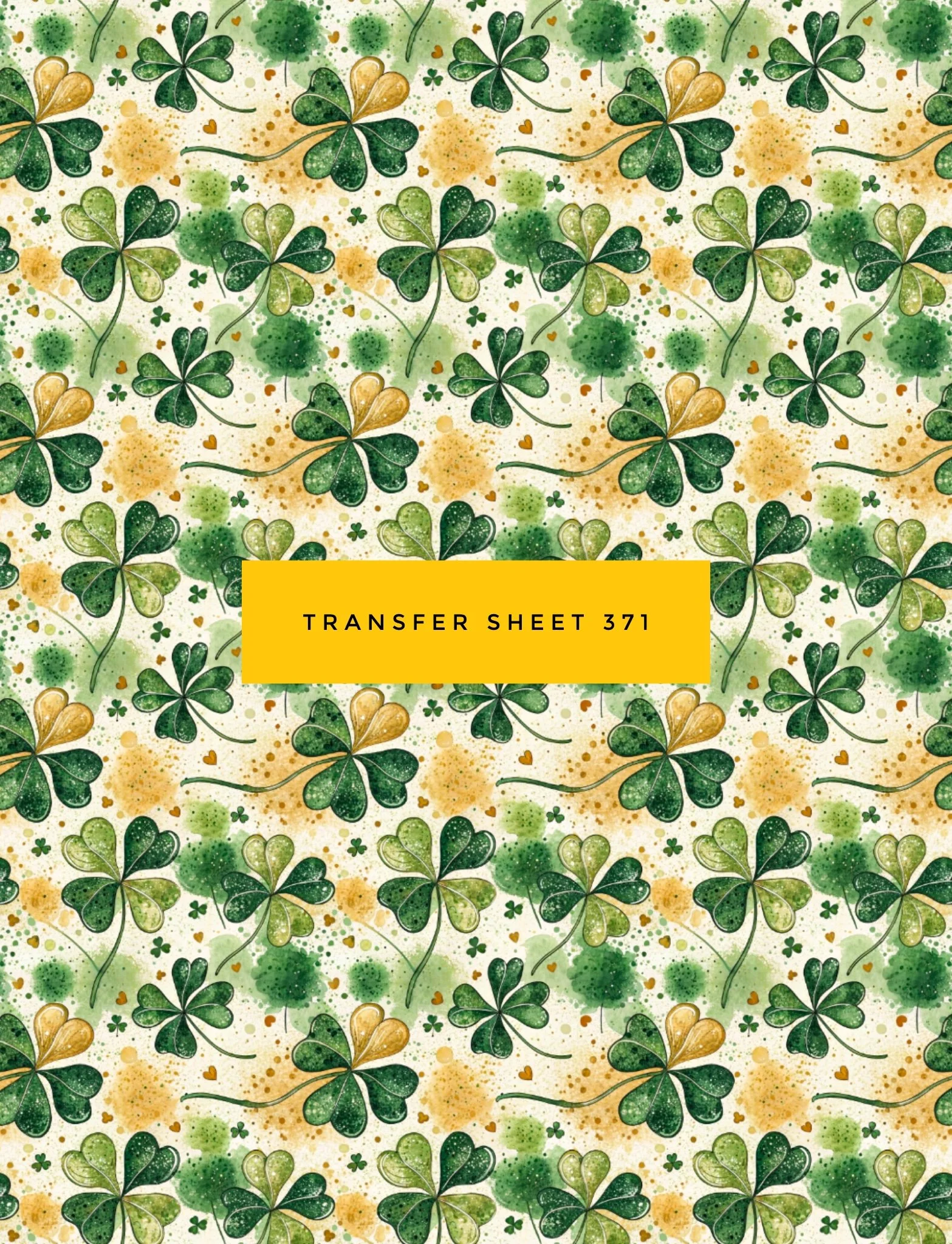 Transfer Sheet 371 (Golden Shamrocks)