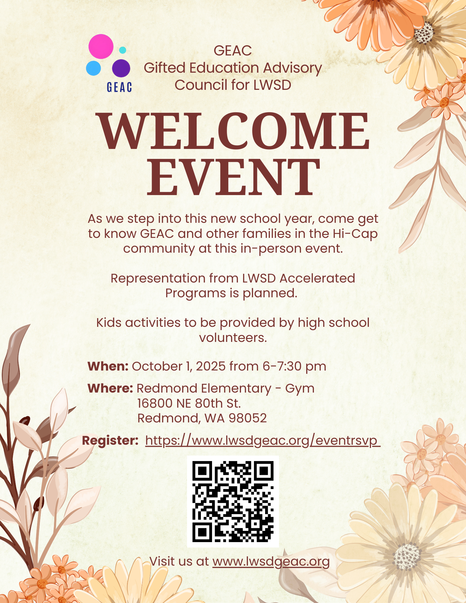 GEAC Welcome Social