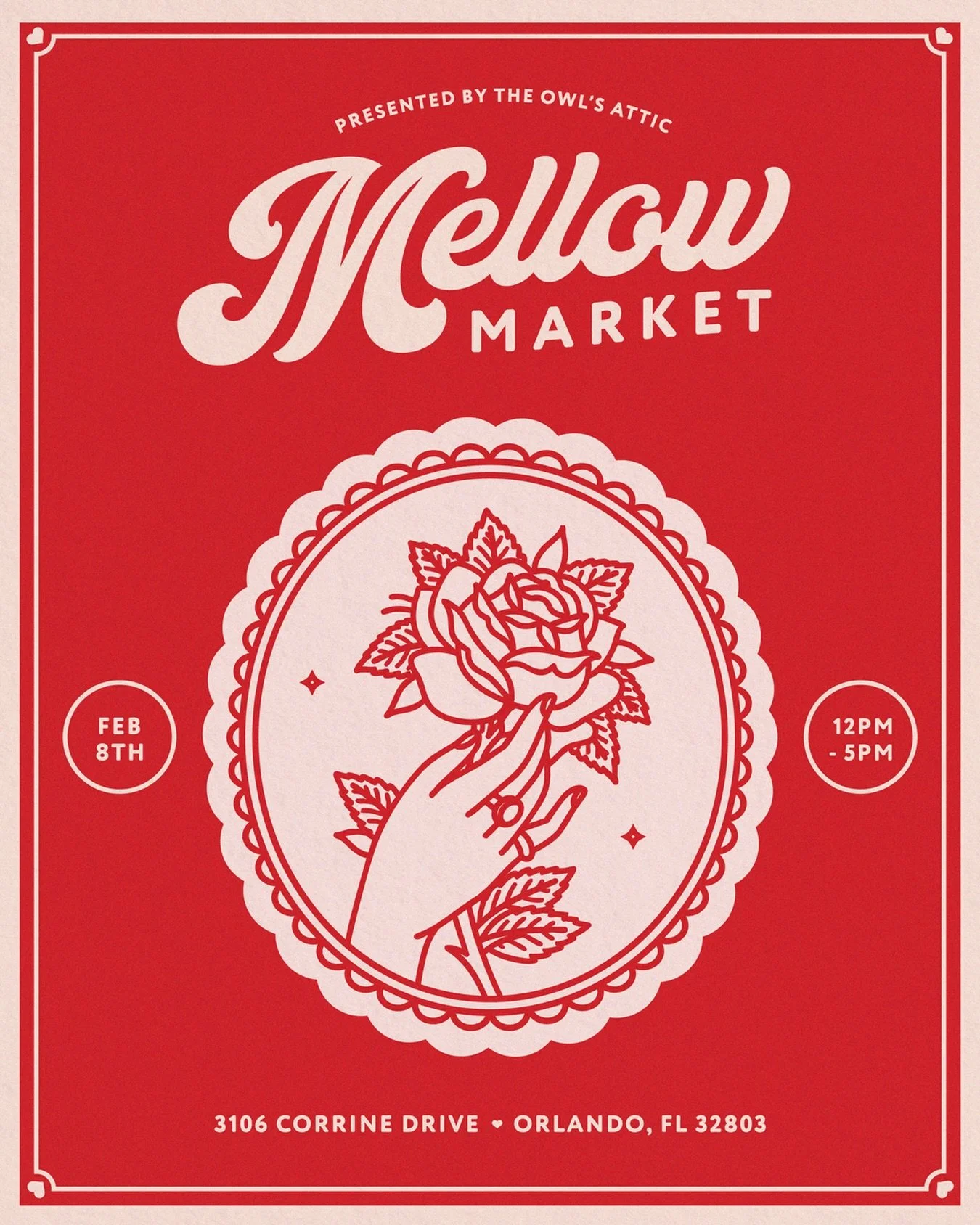 Designed for @mellow.market. See you there 🌹

#MellowMarket #CorrineDrive #sandhillsupplyco #Orlando #OrlandoLocal