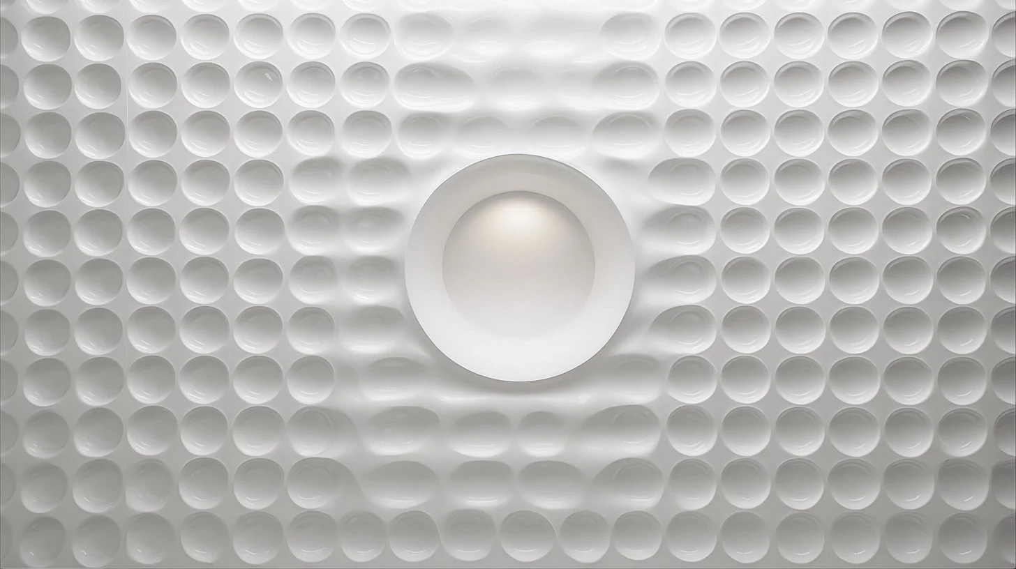 Mur de centaines de boutons identiques en alvéoles. Au centre, un seul plus grand et illuminé se détache du reste.