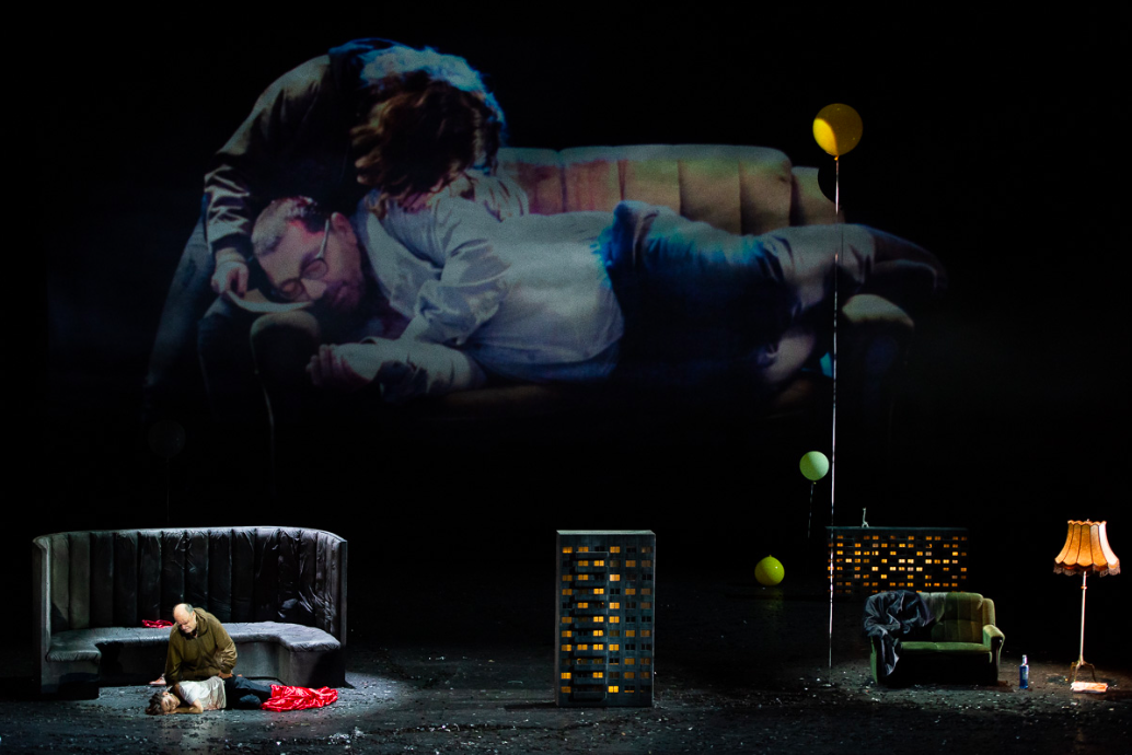 "Rigoletto" (Opéra Lyon, in Koproduktion mit der Bayerischen Staatsoper 2020)
Musik: Giuseppe Verdi,
Musikalische Leitung: Michele Spotti,
Bühne: Falko Herold,
Kostüme: Alfred Mayerhofer,
Licht: Michi Bauer,
Film: Sehr gute Filme