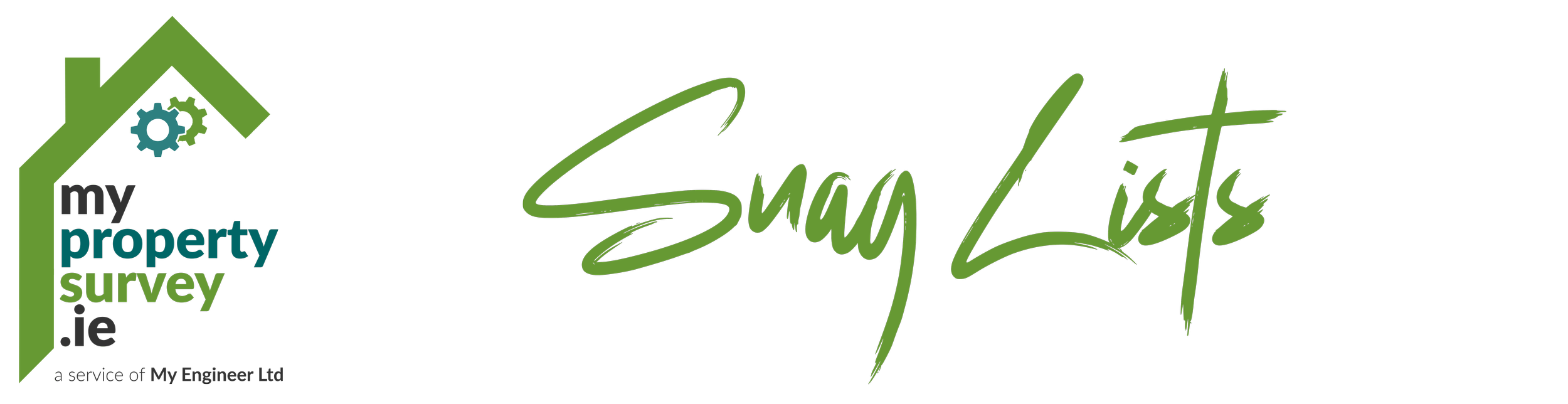 My Property Survet logo with text saying Snag Lists in Galway or Mayo