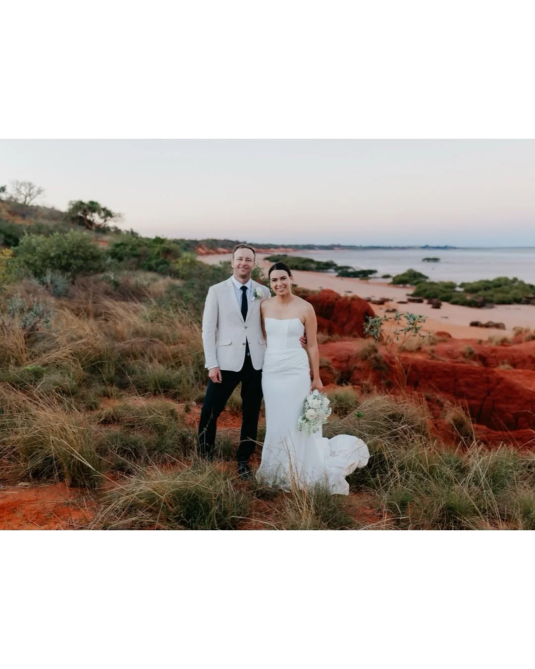 A beautiful day in Broome 🩵 Congratulations Tiarne and Regan 💍
