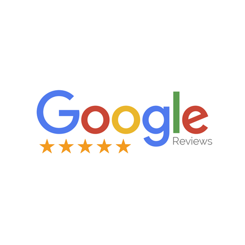 Logo di Google Reviews con cinque stelle arancioni