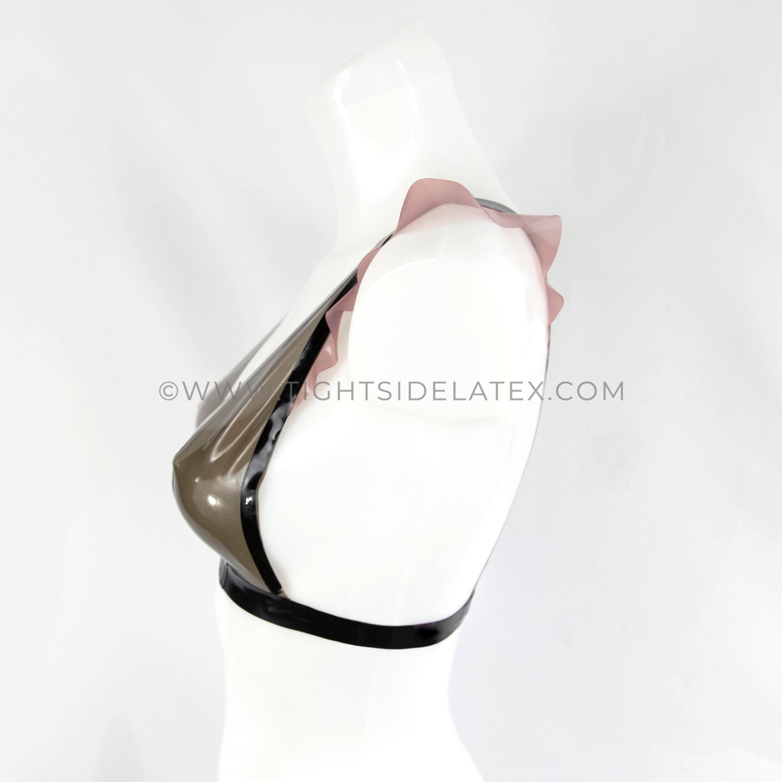 Latex Cupless Bra with Bow - Tight Side Latex