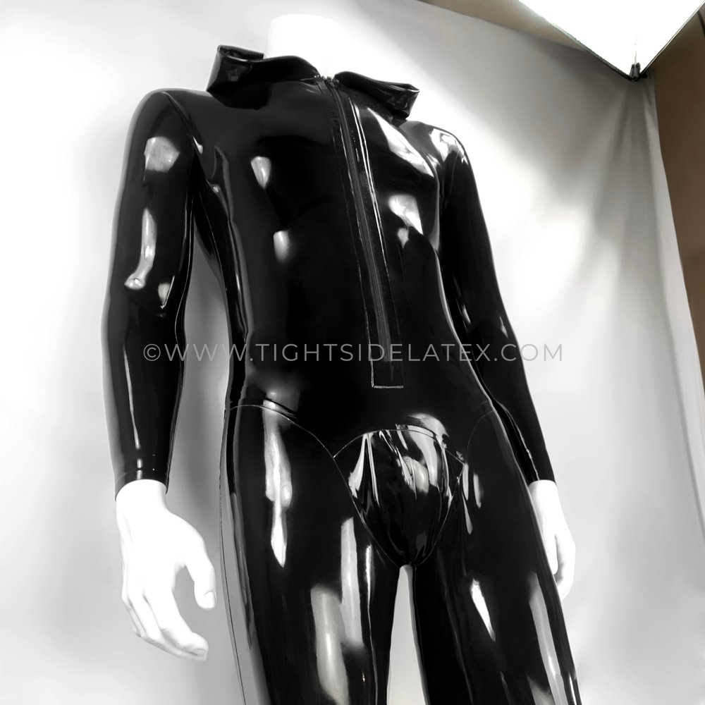 Latex suit with belt and push up buttocks - Simon O. Latex Shop