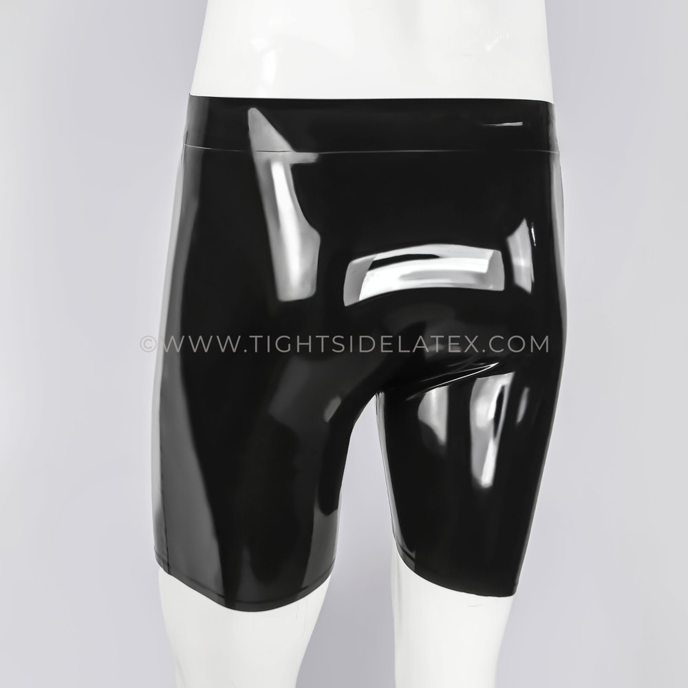 Latex Cycling Shorts With Crotch Zip - TIGHT SIDE LATEX