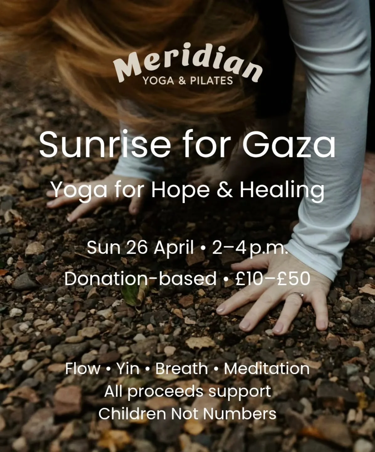 Sunrise for Gaza: Yoga for Hope &amp; Healing
Sunday 26 April &bull; 2&ndash;4 p.m.

Join @michellelang.yogaglasgow and @yoga_painter for a&nbsp;two-hour donation-based yoga session. There is no ceasfire in Gaza. Show support to children affected by 