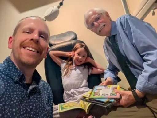 Dr. Chad and Dr. Glen welcomed a very familiar face for an eye exam: Dr. Chad’s daughter, a reminder that eye care is a family tradition.