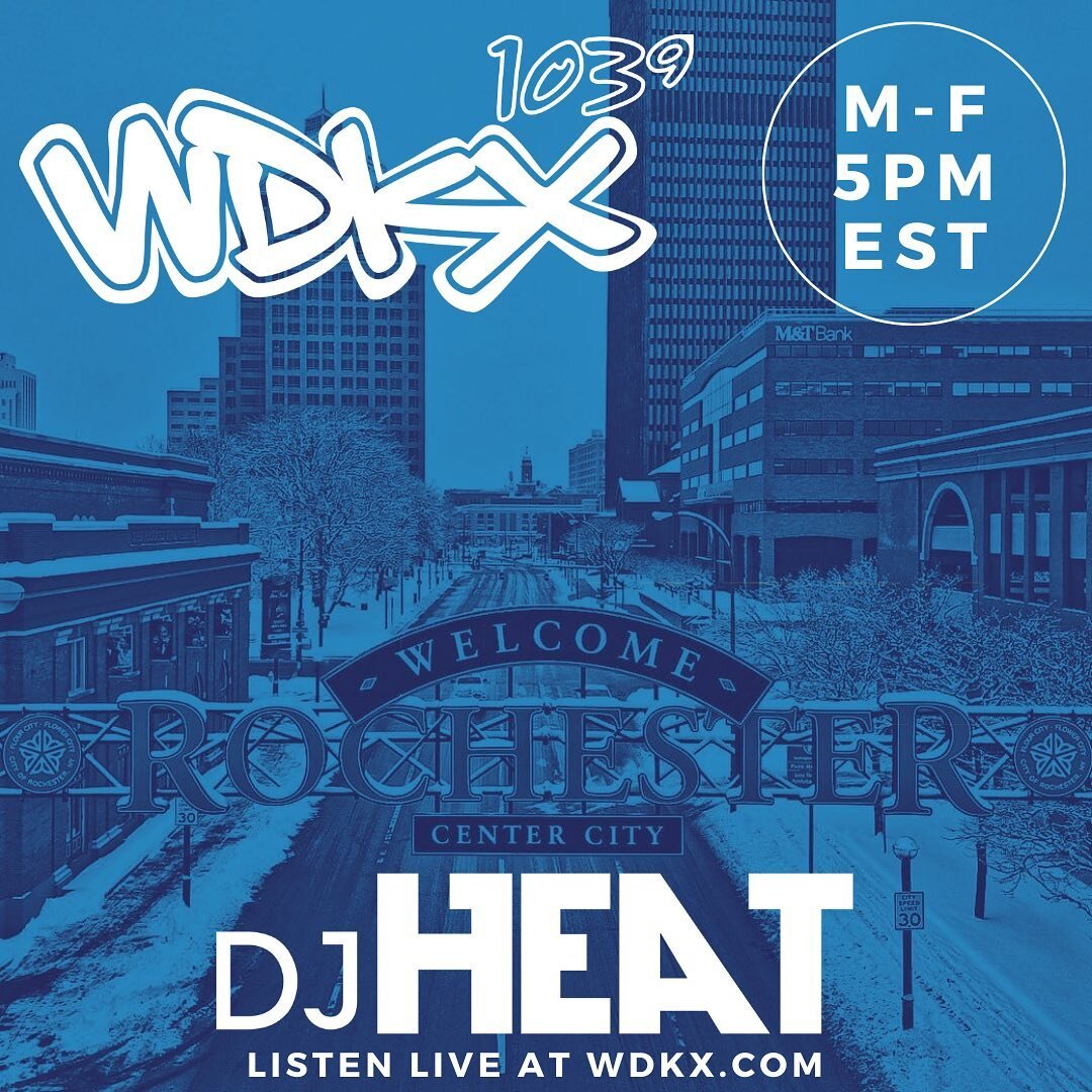 #Rochester let&rsquo;s go 🚀🚀🚀 5pm EST #JazzyDriveAt5 with my girl @jazzytonair only on @wdkx 💥💥💥 Wdkx.com #FixYourFace #BlackBottleBoys #HeatWave #ArtDealer