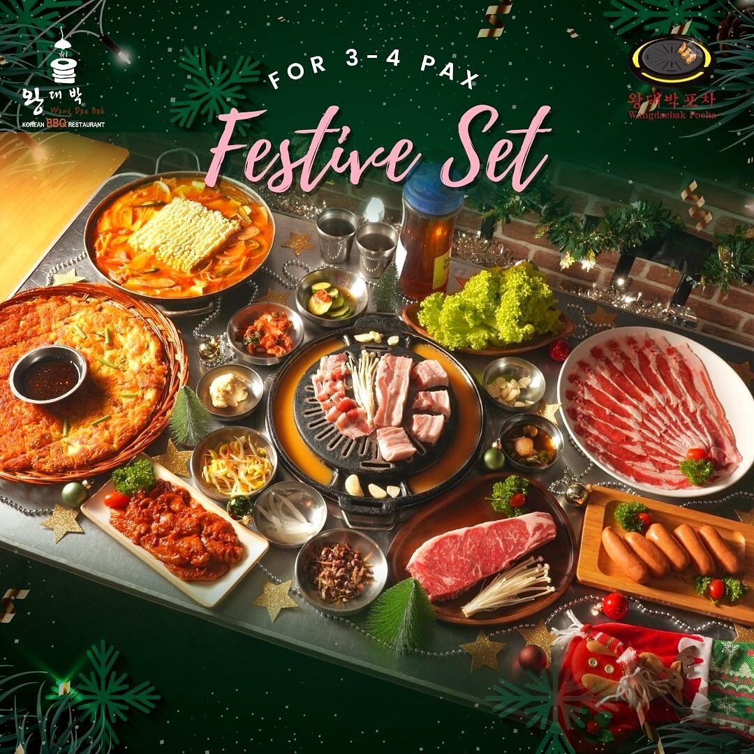 Share the joy this Festive season with our special Festive Set (for 3-4pax) $195 (U.P $201)😋. 

The set includes:

👉🏻Truffle U.S Prime Sirloin
👉🏻Thin Sliced Beef Belly
👉🏻Spicy Iberico Pork Secreto
👉🏻Duroc Pork Belly/Collar
👉🏻Arabiki Pork S