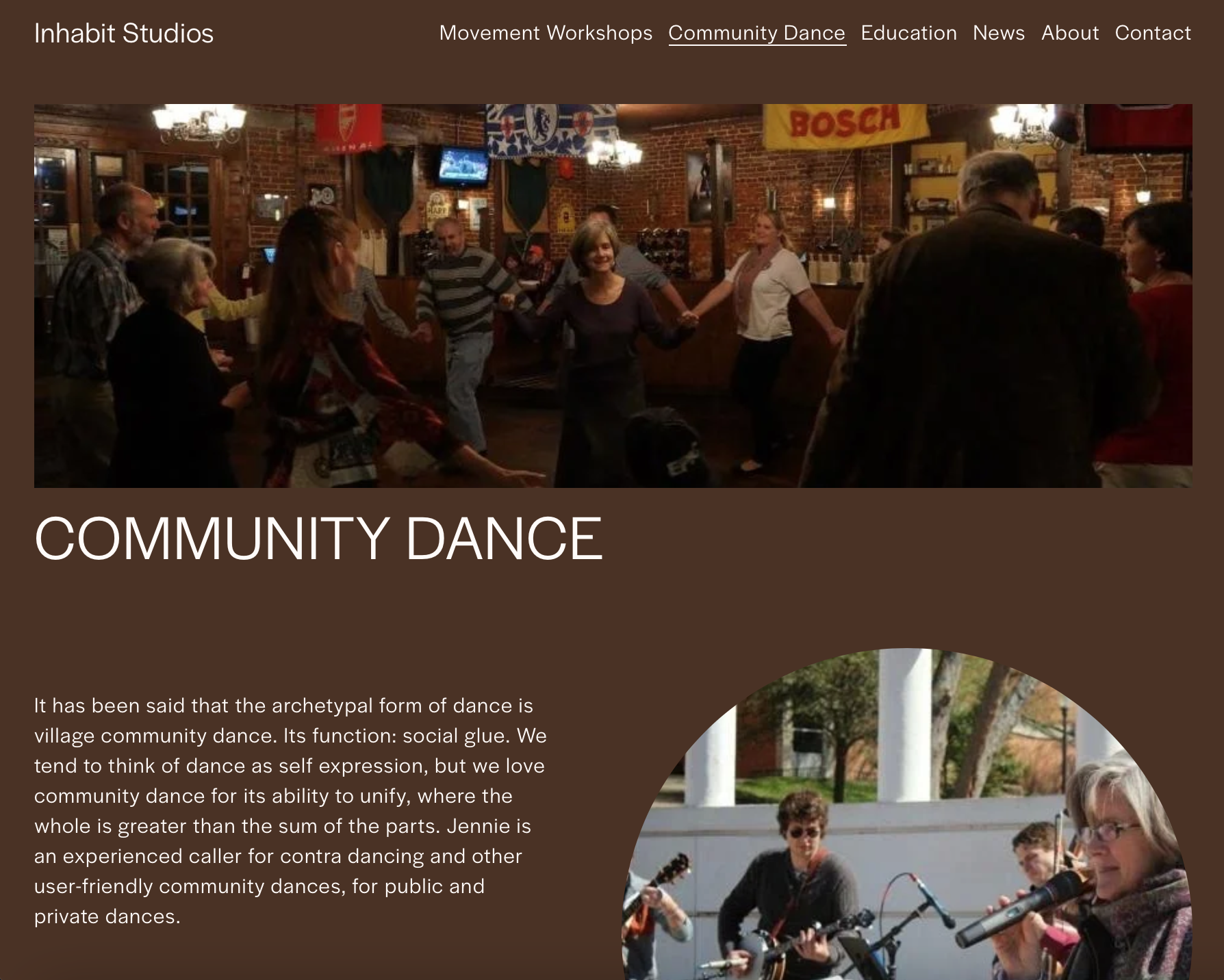 Inhabit Studios - Community Dance Page