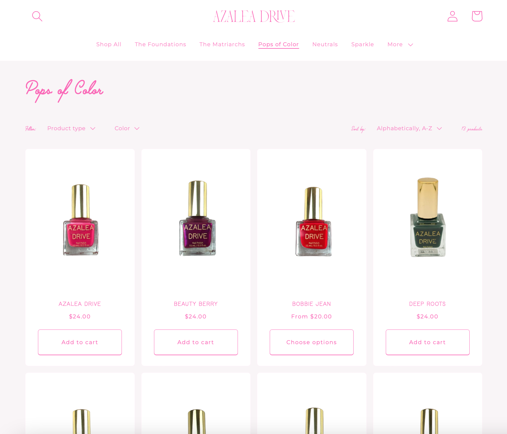 Azalea Drive Collection Page