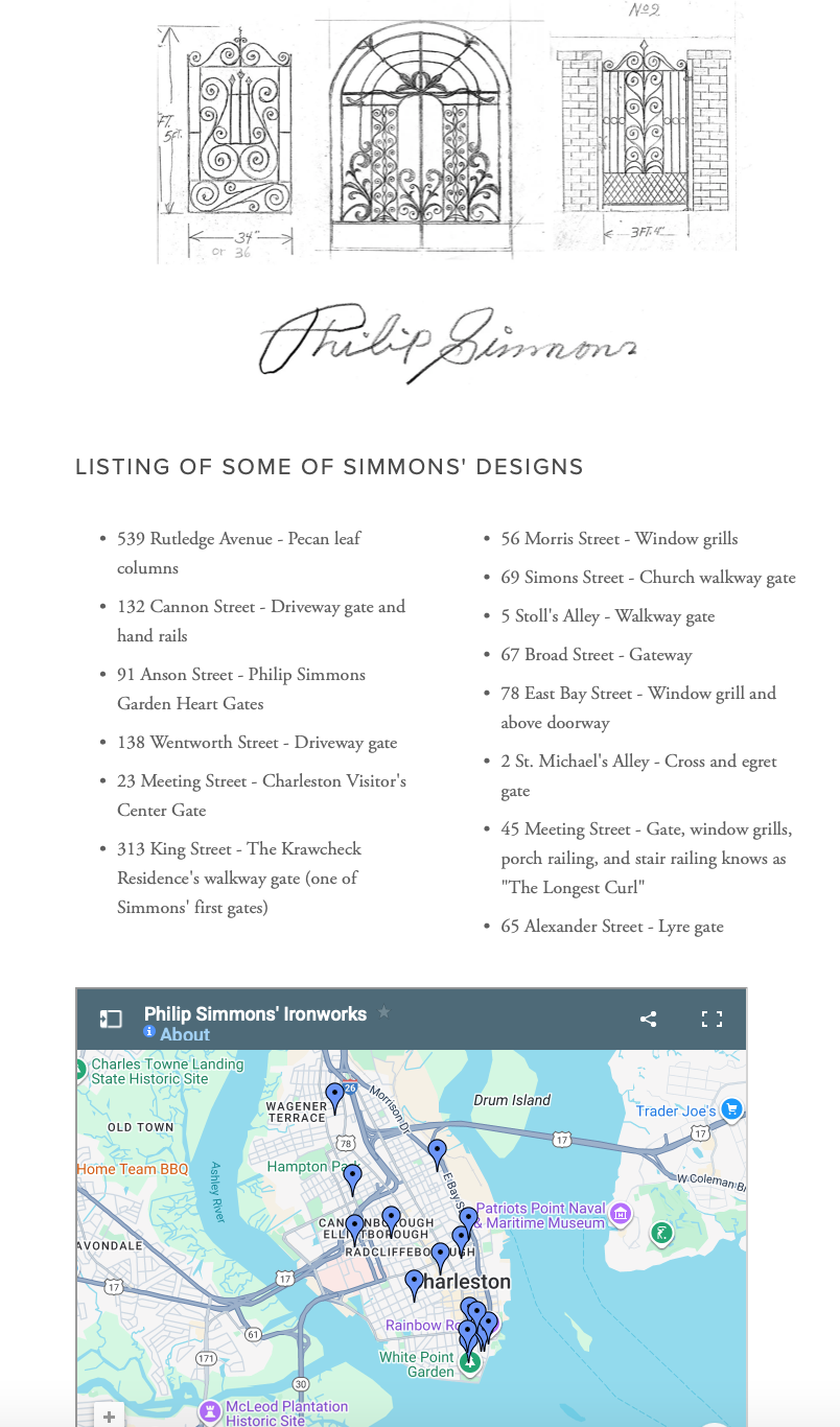 Philip Simmons About Page