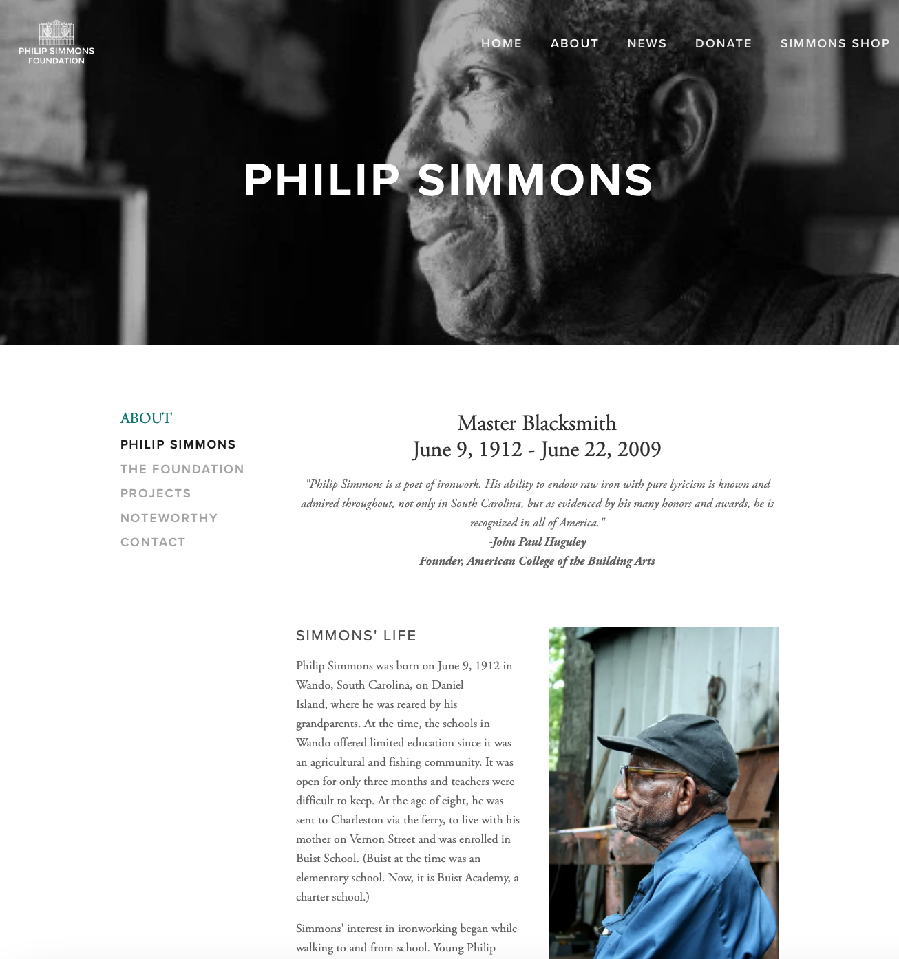 Philip Simmons Homepage