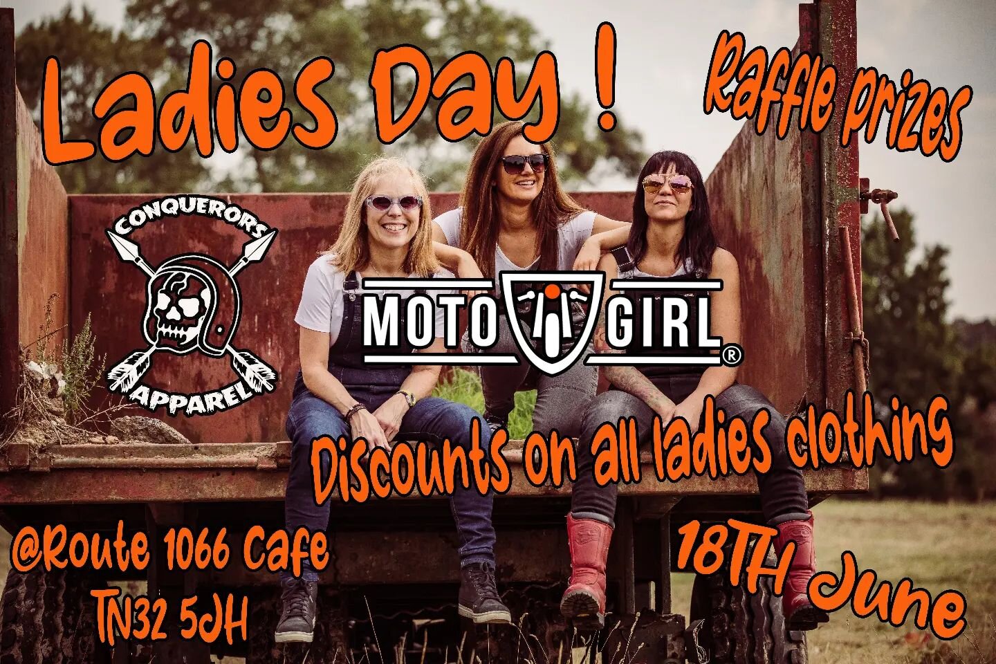 We have teaming up with @motogirluk to bring you our first ladies day! 

With deals and discounts and an amazing raffle, and free tea coffee, this is one not to be missed !! 

#ladiesday #femalebikers #femalebikeriderscommunity  #motogirl #conquerors