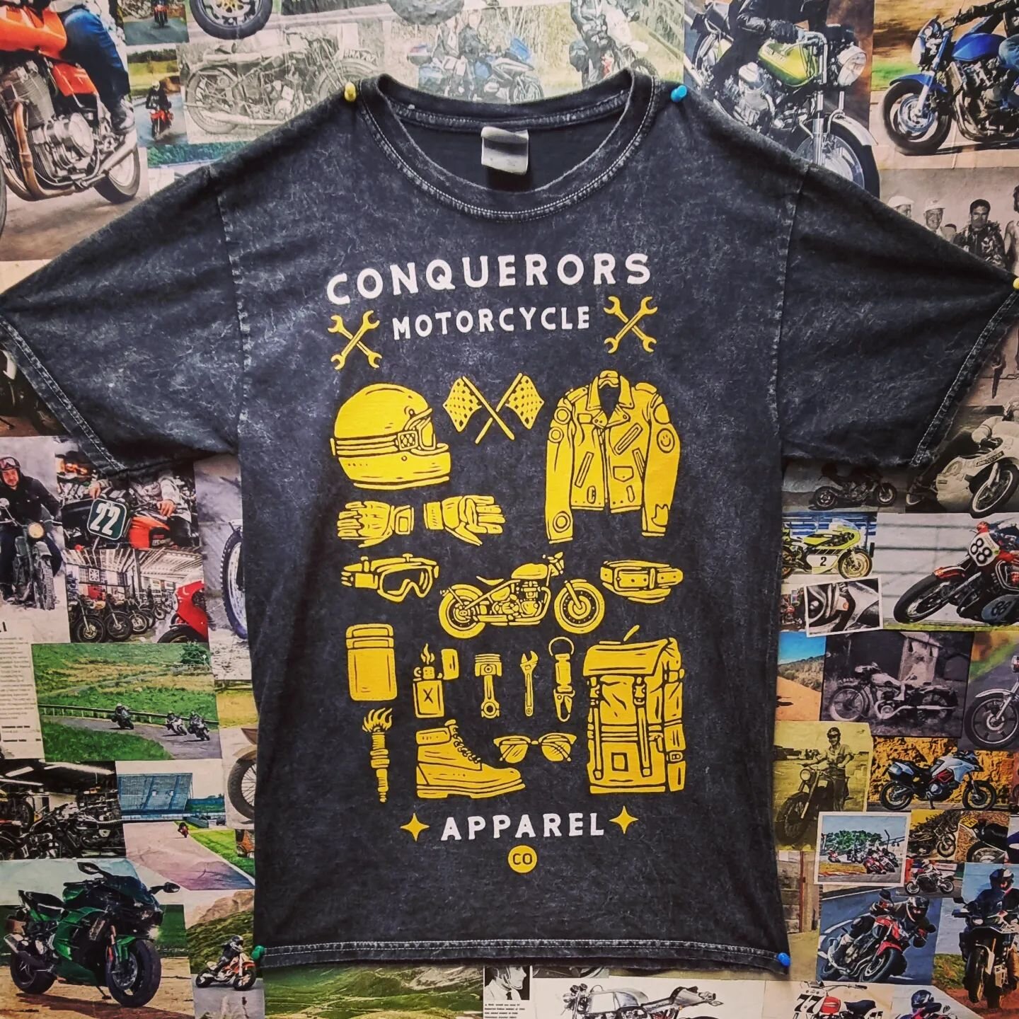 Our new shirt has just dropped on line and instore 🤟

Link in bio 

#conquerorsapparel #motorcycleapparel #motorcycle #smallbusinessuk #t-shirt #positivevibes #postmeetriderepeat #custommade