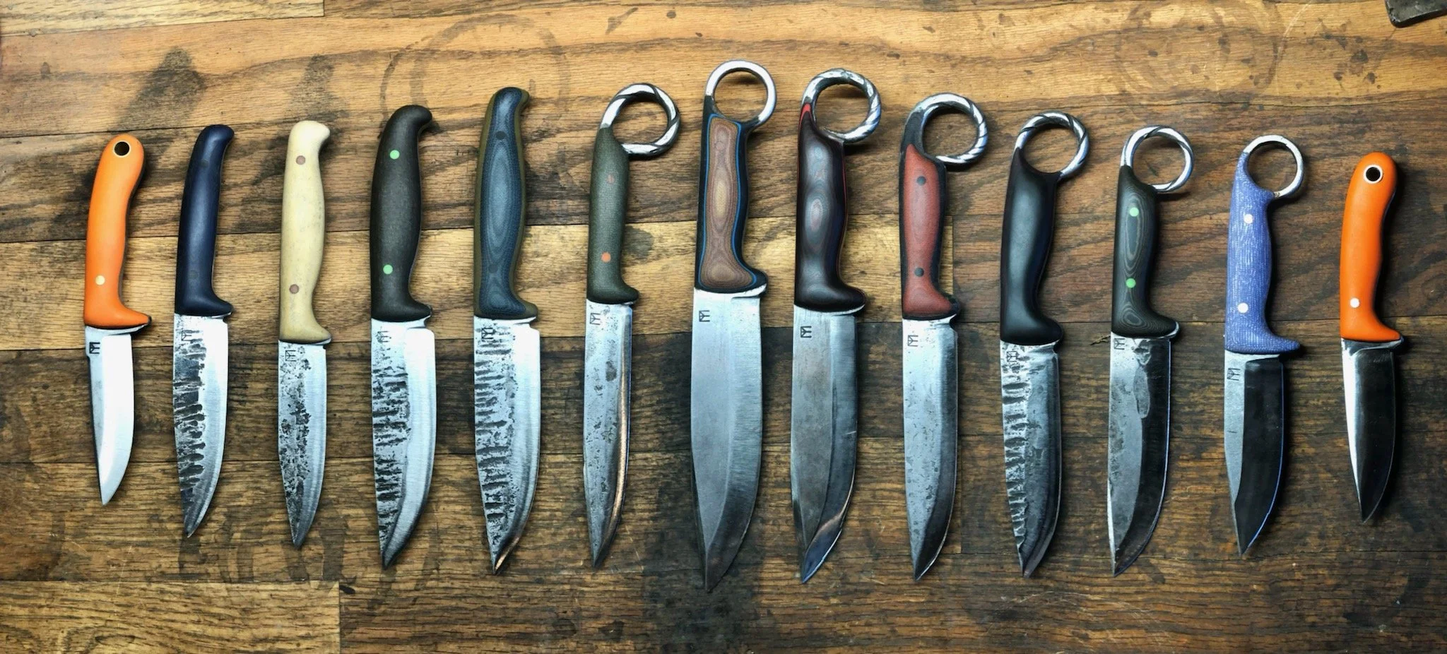 bench full of knives - Christmas 2021