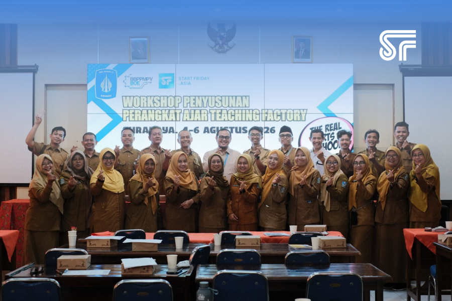 Workshop Penyusunan Perangkat Ajar Teaching Factory: SMK Negeri 12 Surabaya Gandeng Start Friday Asia