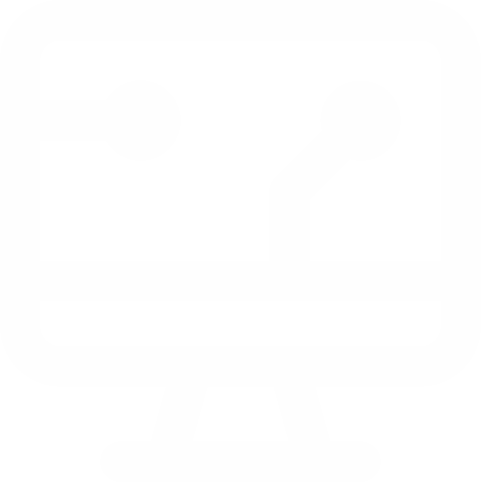 Computer monitor icon with connected nodes