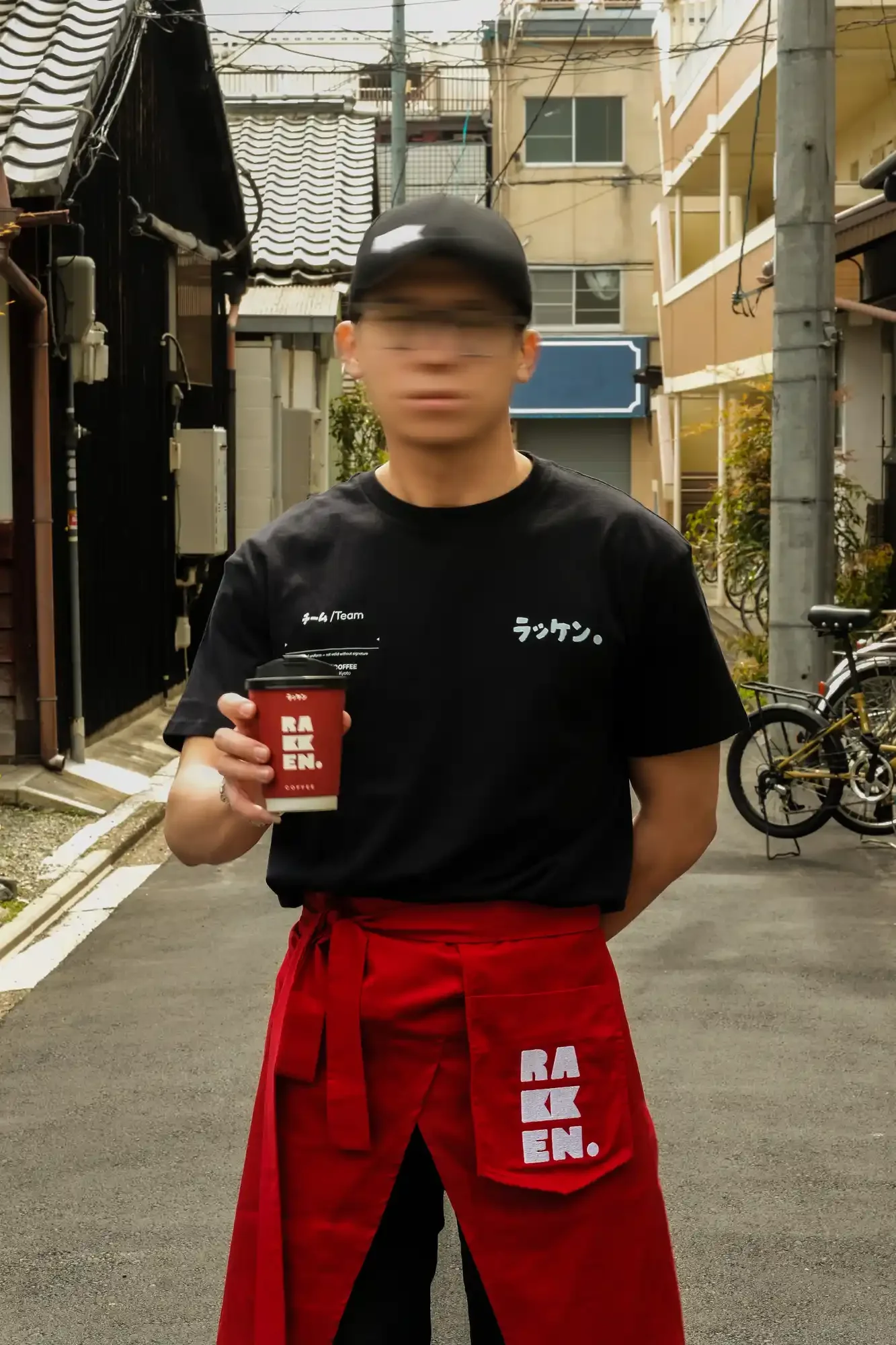 Rakken Coffee Apron Barista - look