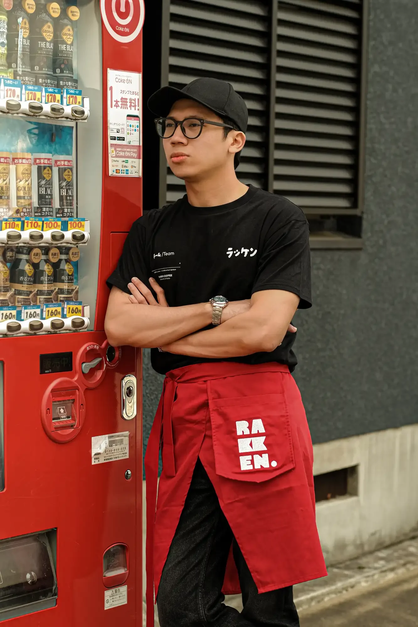 Rakken Coffee Apron Barista - look