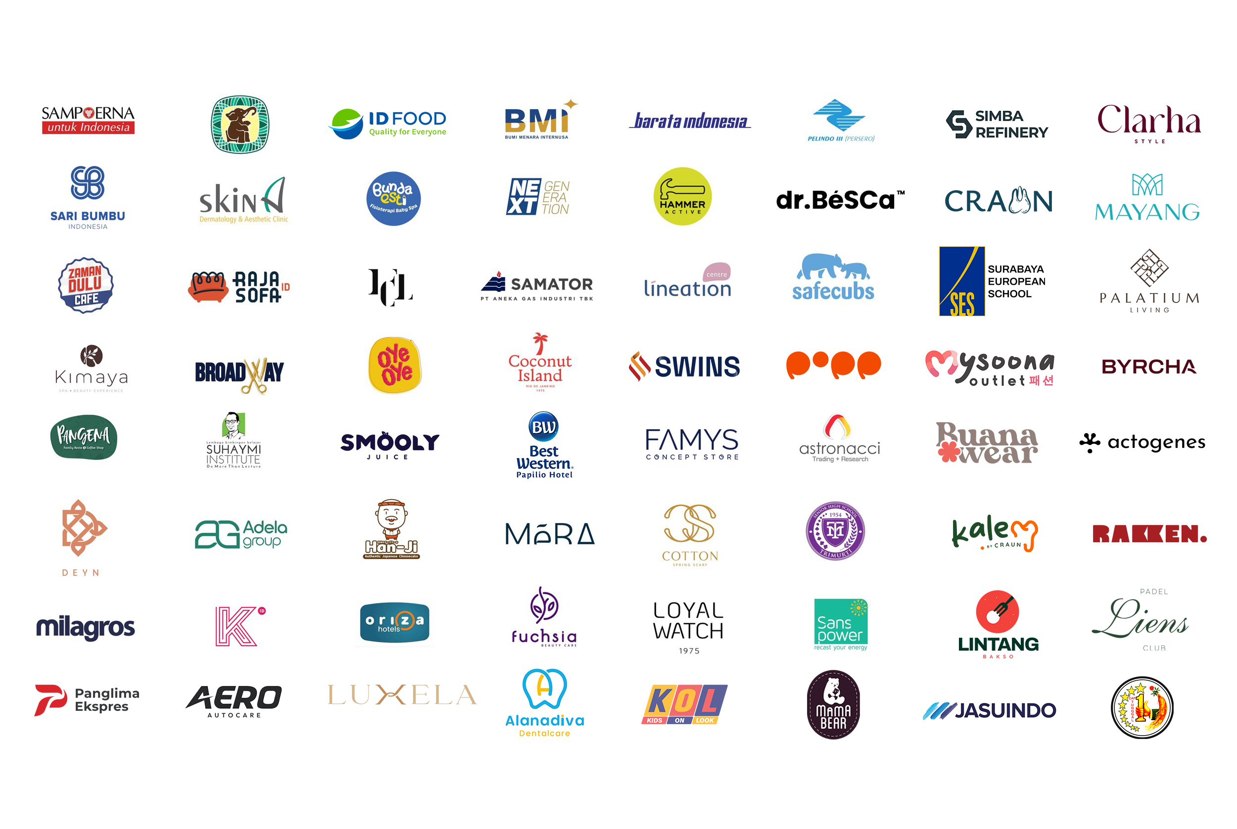 A collage of various business logos from different industries.