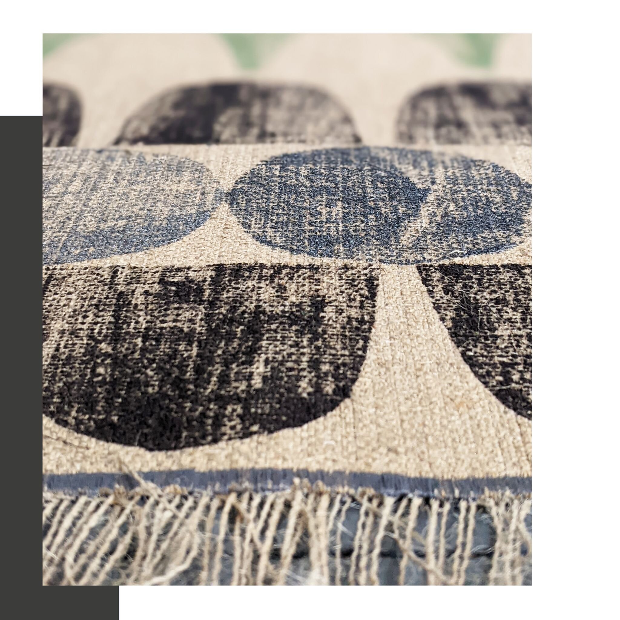 close-up friday 🔎 one of these rugs has recently found its new home, but it's still available to be made to order, and sizes can be adjusted too. i just want to show you the intricacies of the pattern because there is no way that two of the exact sa