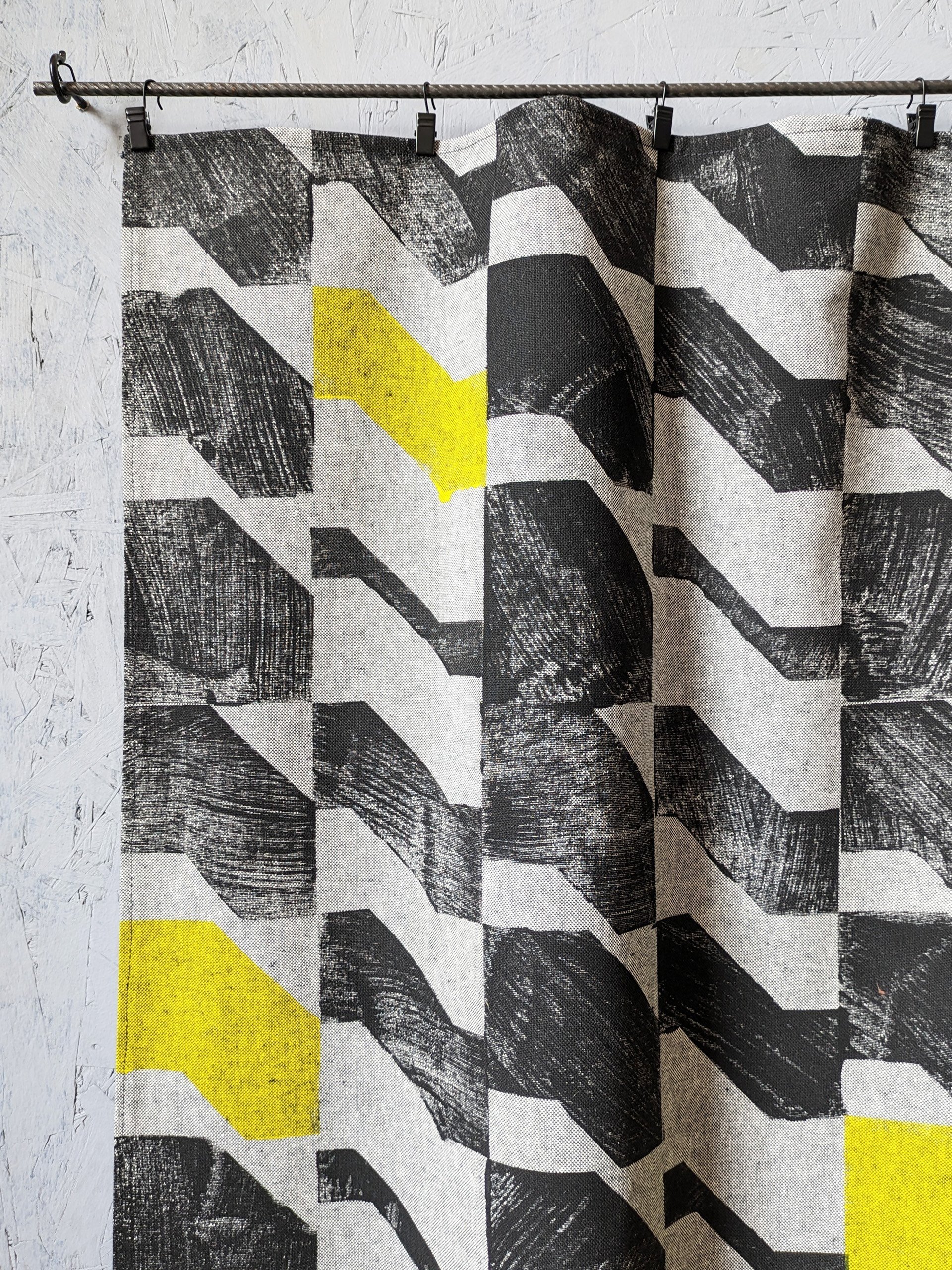 texture detail of wall hanging with abstract brutalist pattern