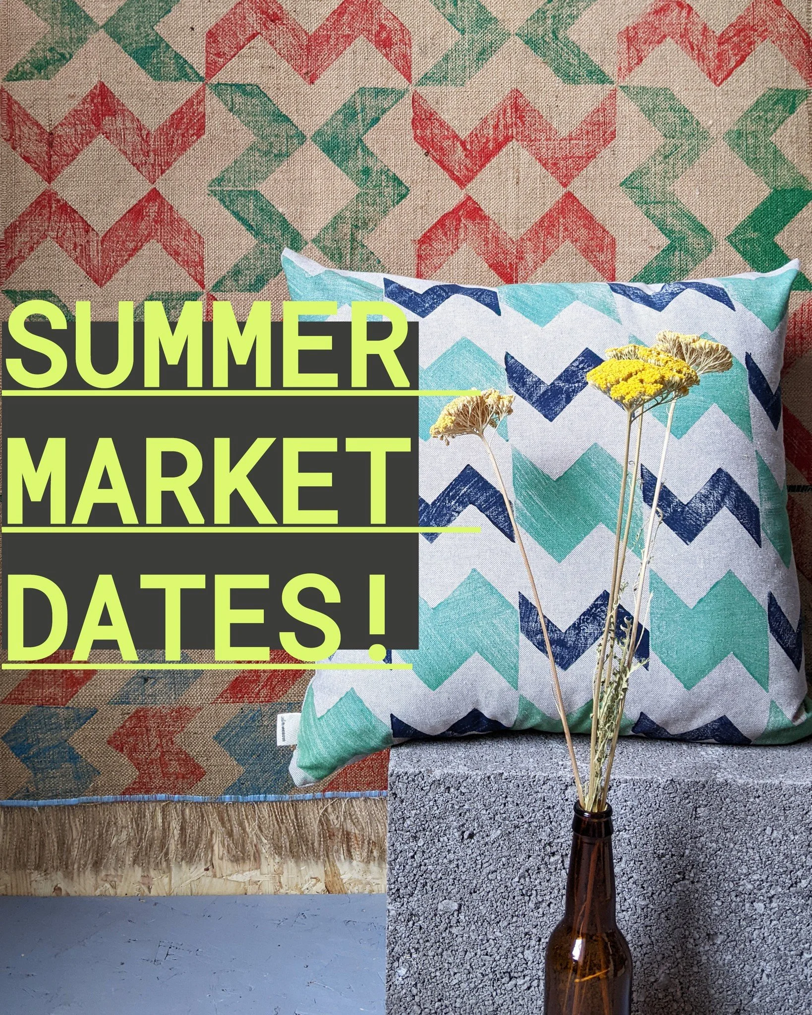 save the dates 📅 we are having our busiest summer yet, with 6 days in total where you can see, touch and buy some zitozza goodies for your home. all of these are organised by @teagreenevents  so the quality of the lineup is guaranteed. 

27th june: 