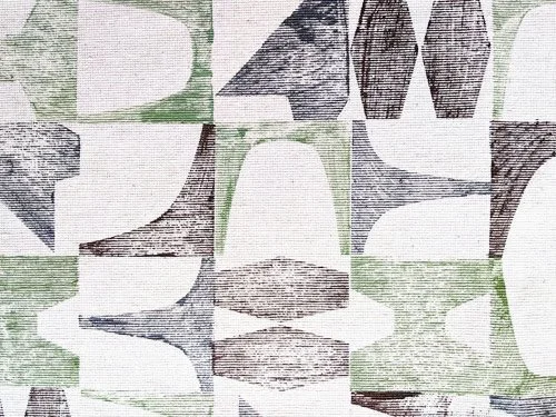 brutalist architecture inspired interior textile print
