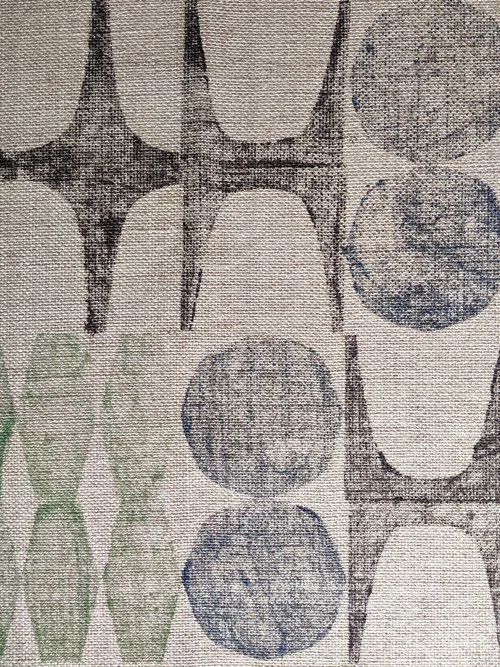 1960s inspired home interior textile pattern sample