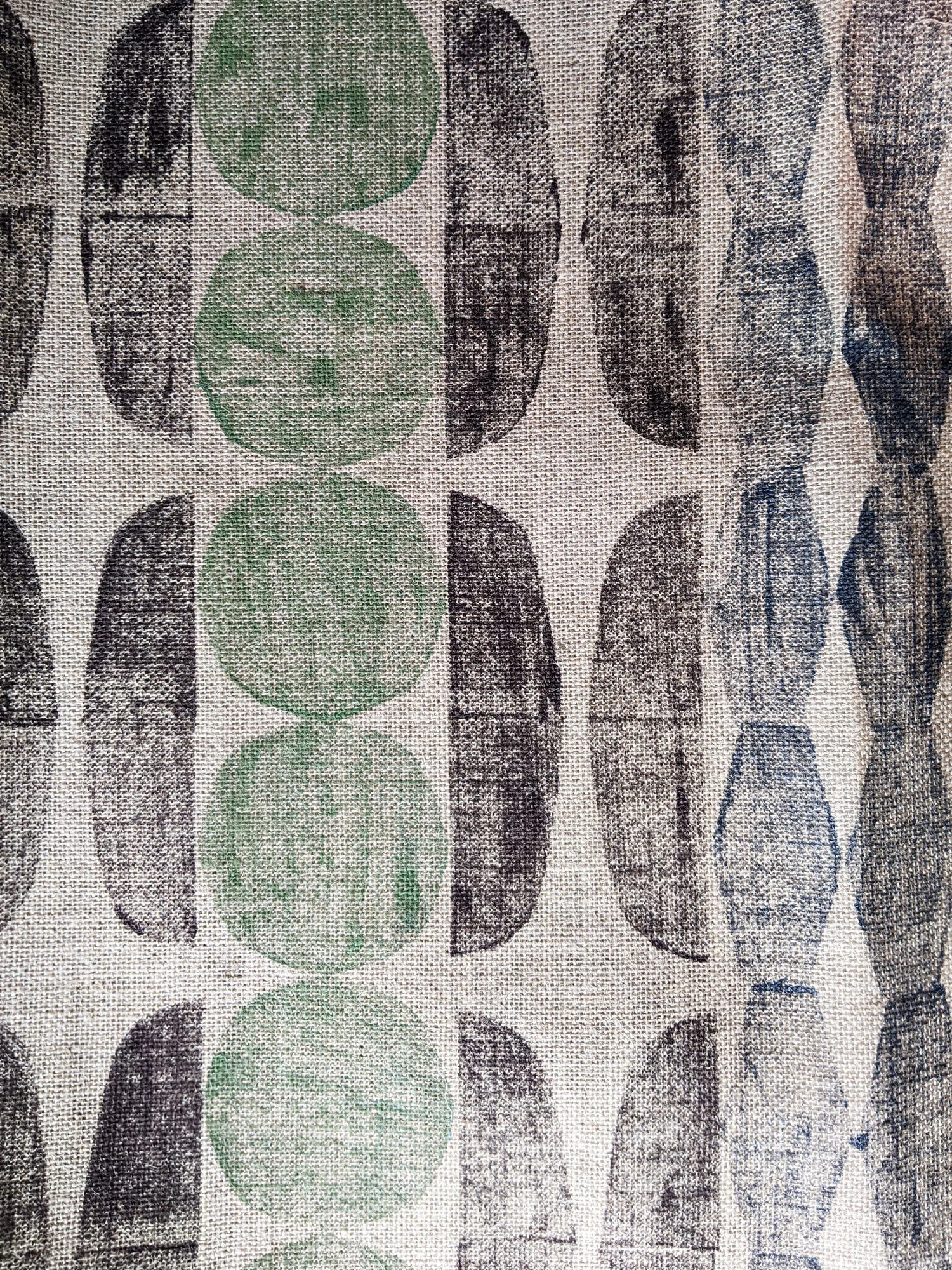 hand block printed abstract modern pattern
