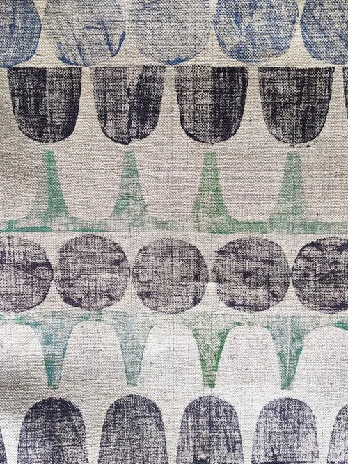 mid-century modern inspired interior fabric pattern