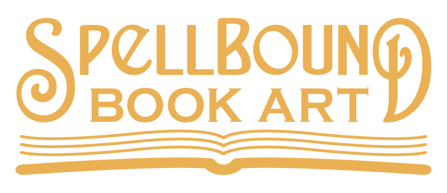 Spellbound Book Art - custom designed, hand folded book sculptures