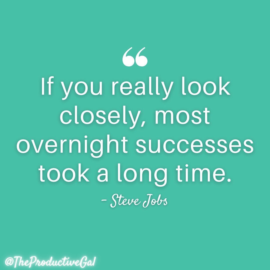 There is no such thing as an overnight success!👇

While it can seem like some have achieved overnight success because their business or idea blew up quickly &mdash;  know that it&rsquo;s never really an overnight occurrence.

Success comes from mont