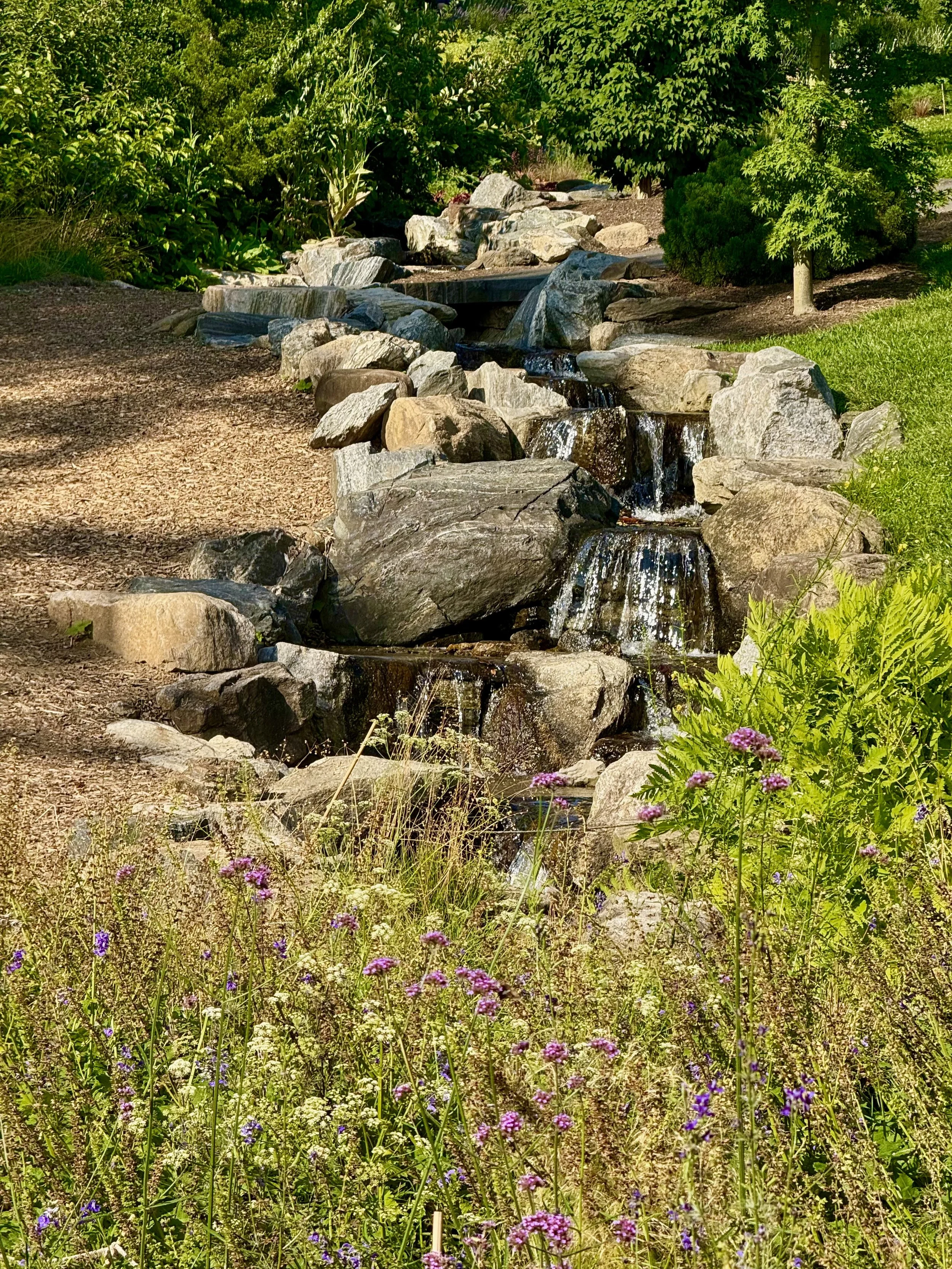Rock fountain at Untermyer Gardens, New York