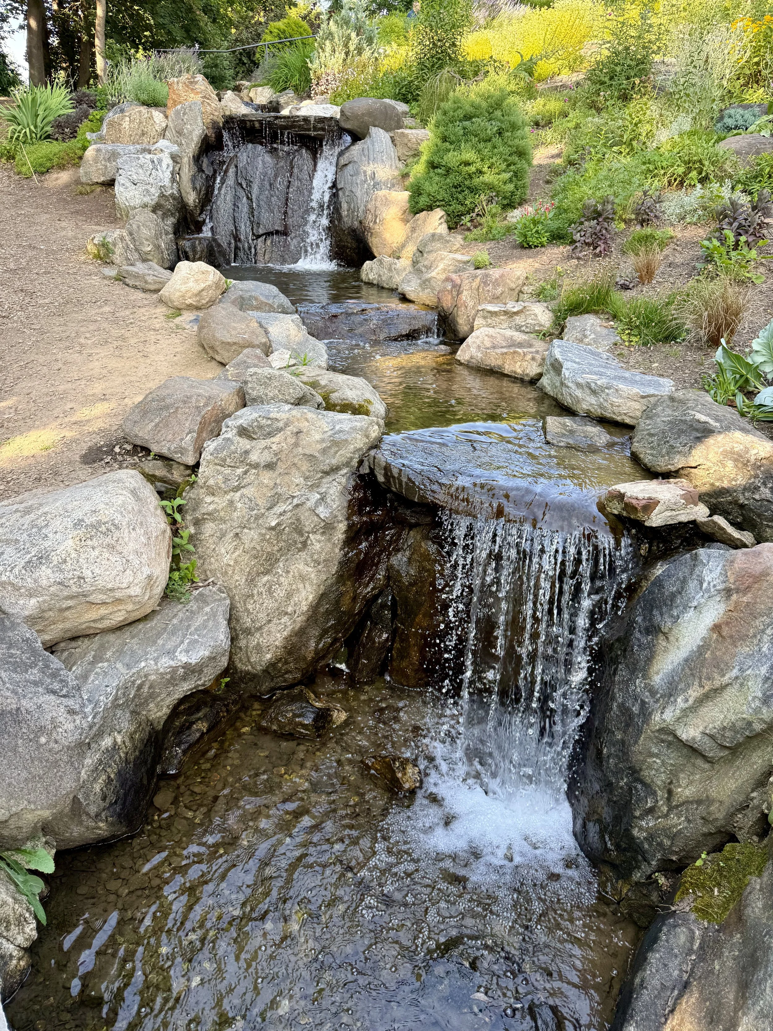 A rock fountain at Untermyer Gardens, New York
