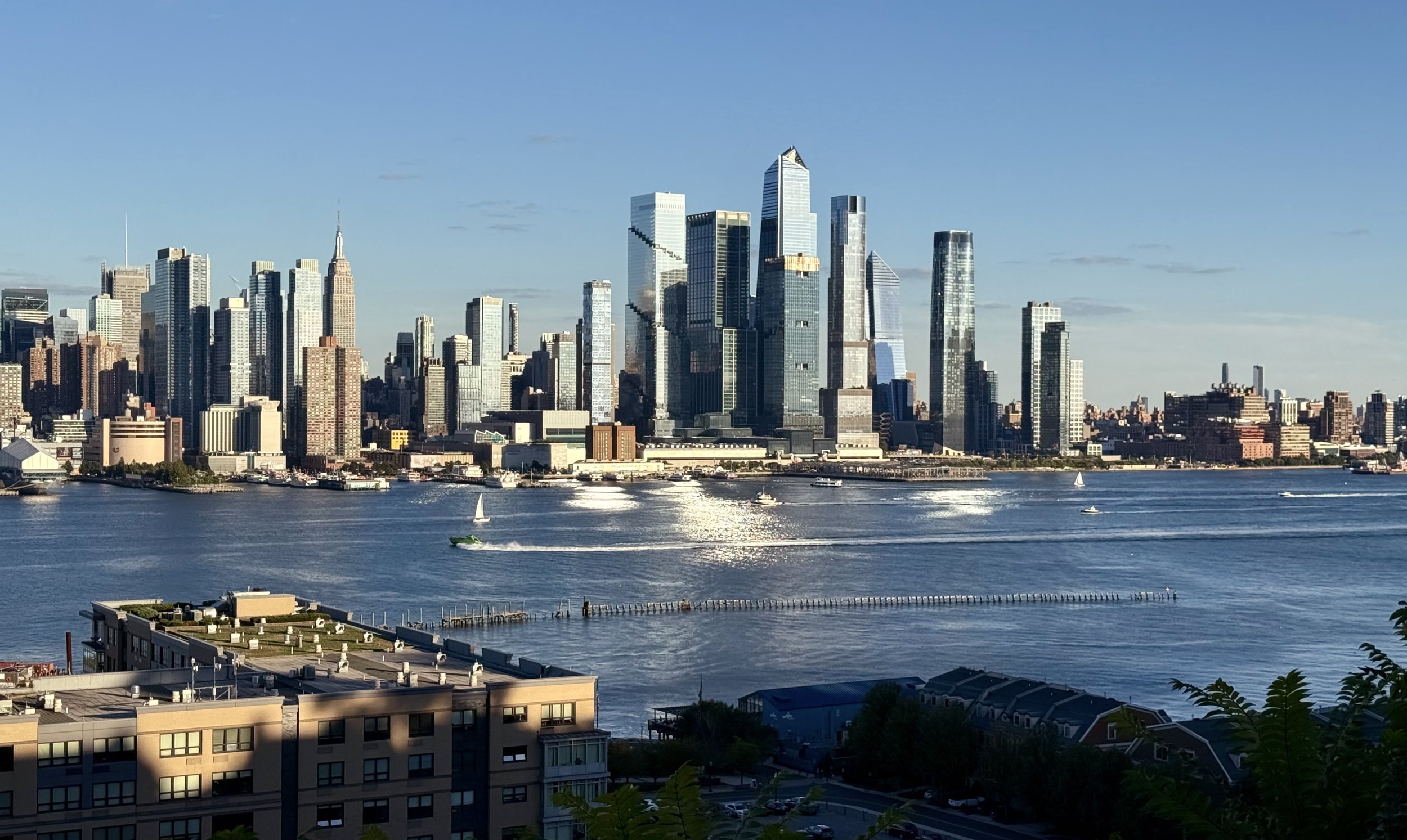 Downtown New York City skyline from a distance