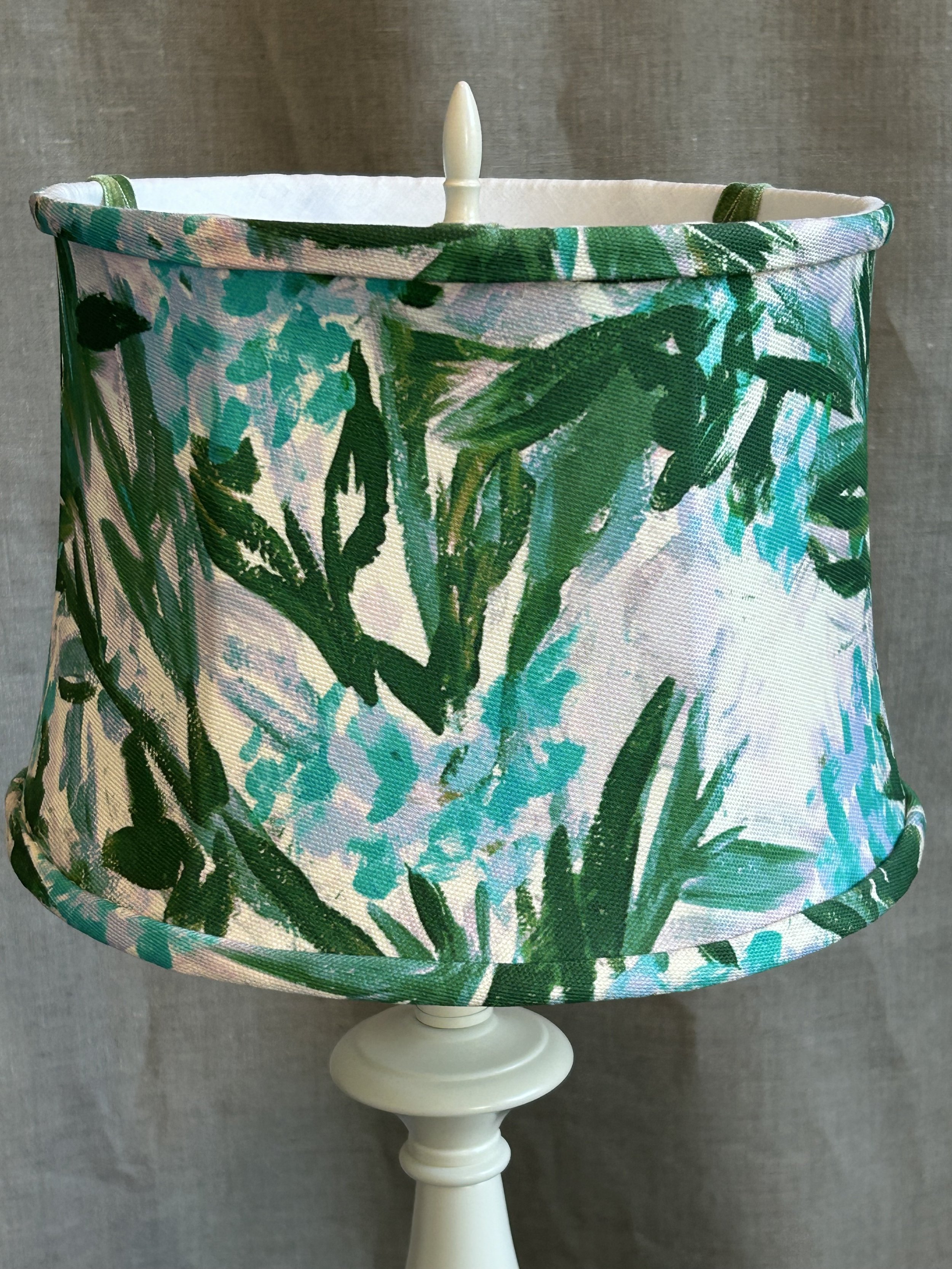 Aqua Floral Drum