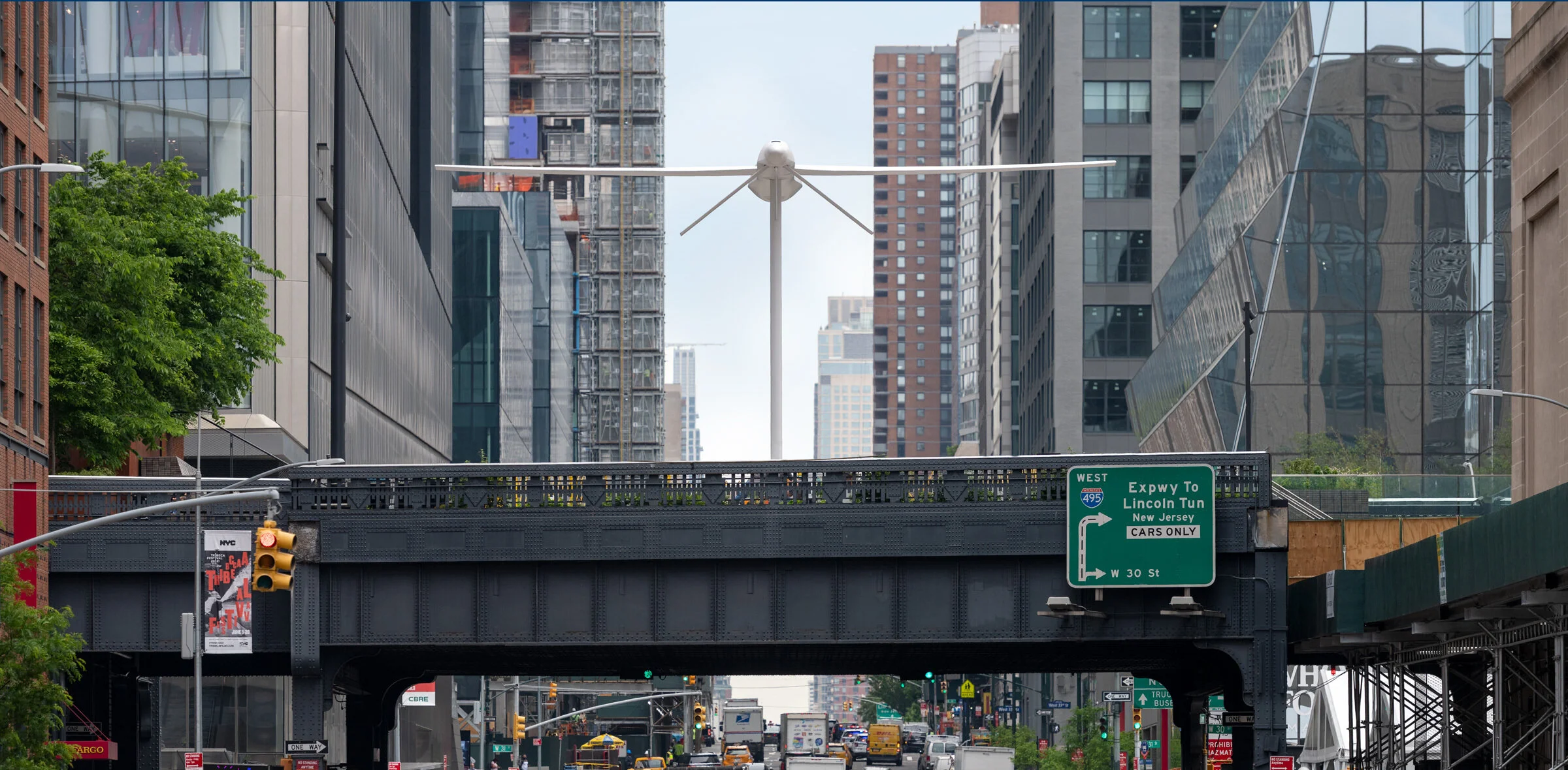 A predator drone is now overlooking us on 30th Street & 10th Avenue.