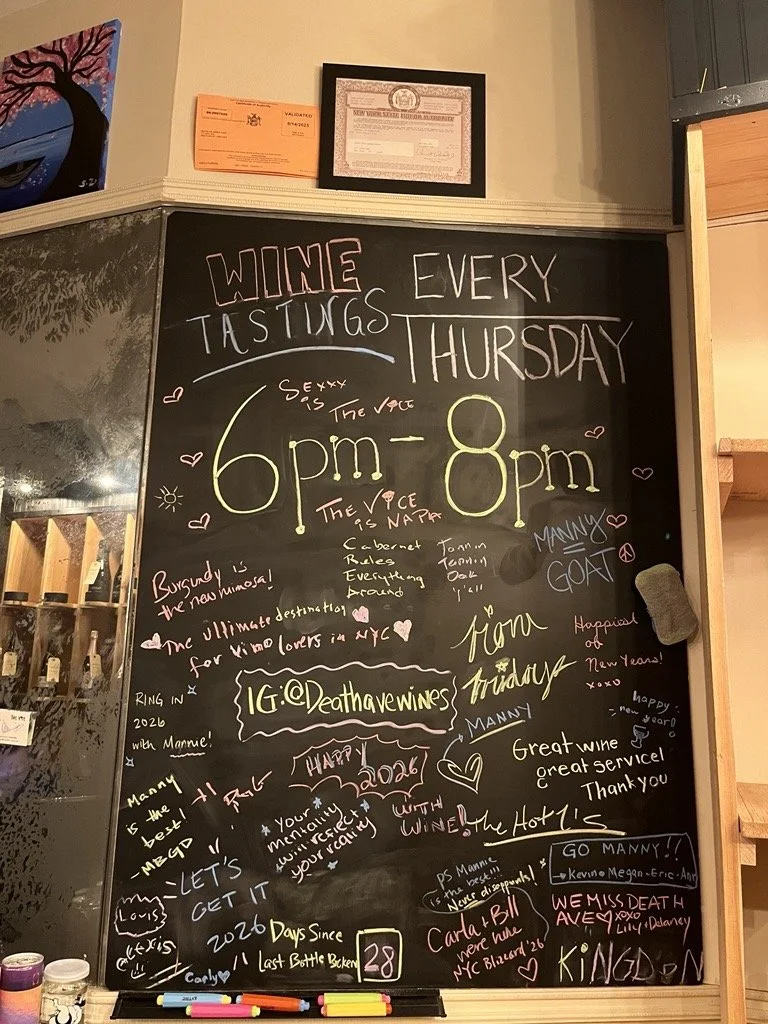 Wine Shop by Death Ave does tastings every Thursday