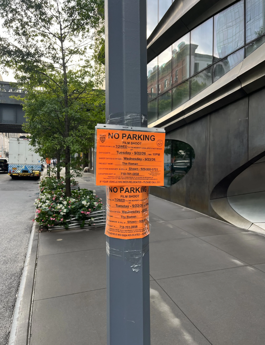 The Roman filming on 28th Street between 10th &amp; 11th
