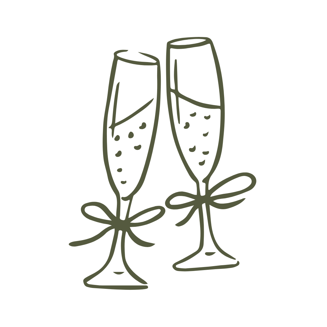 green champagne glasses icon