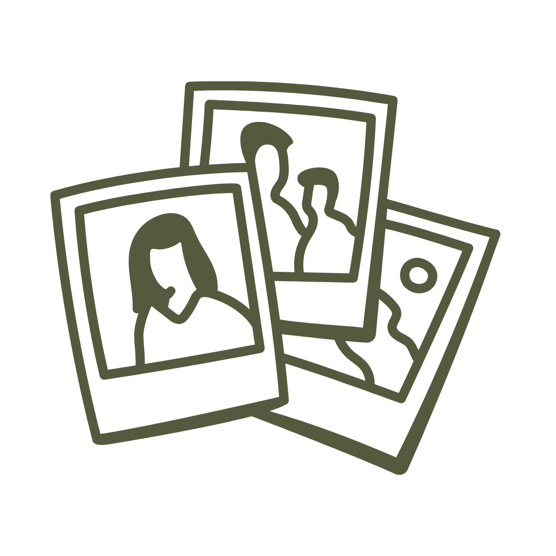 green polaroid photo icon