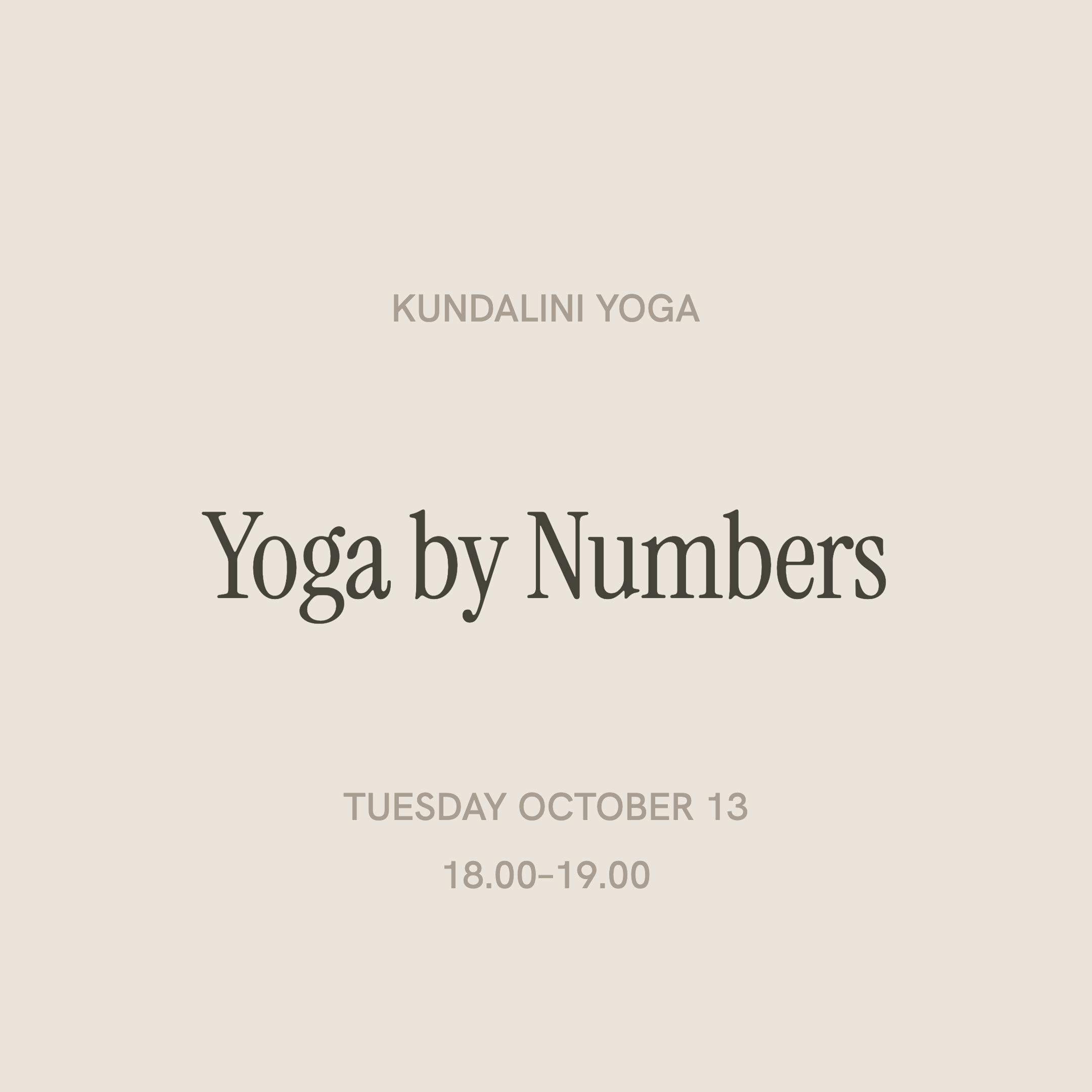 Tuesday October 13th  18.00—19.00