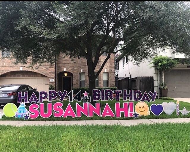 14 candles on Susannah&rsquo;s Birthday cake! Celebrate..🎂🤸🏾&zwj;♂️#happybirthday #friends #family #candles #celebrate #fourteen #spreadingsmiles #happiness #livinlife #houstontx #alloccasions #personalized #happyday