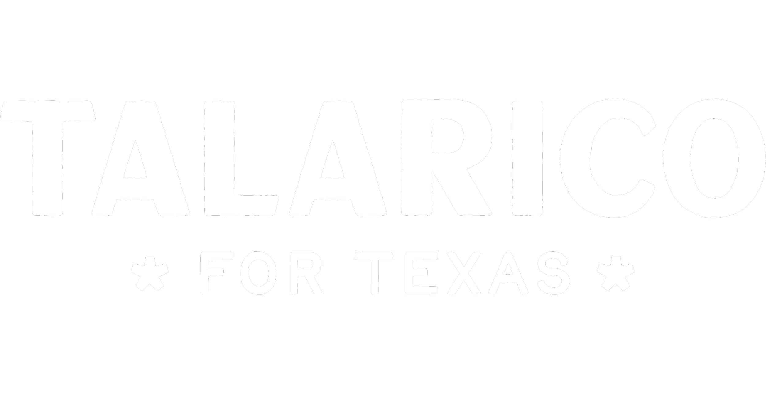 TAL ARICÓ FOR TEXAS text logo with stars on either side of 'FOR TEXAS'
