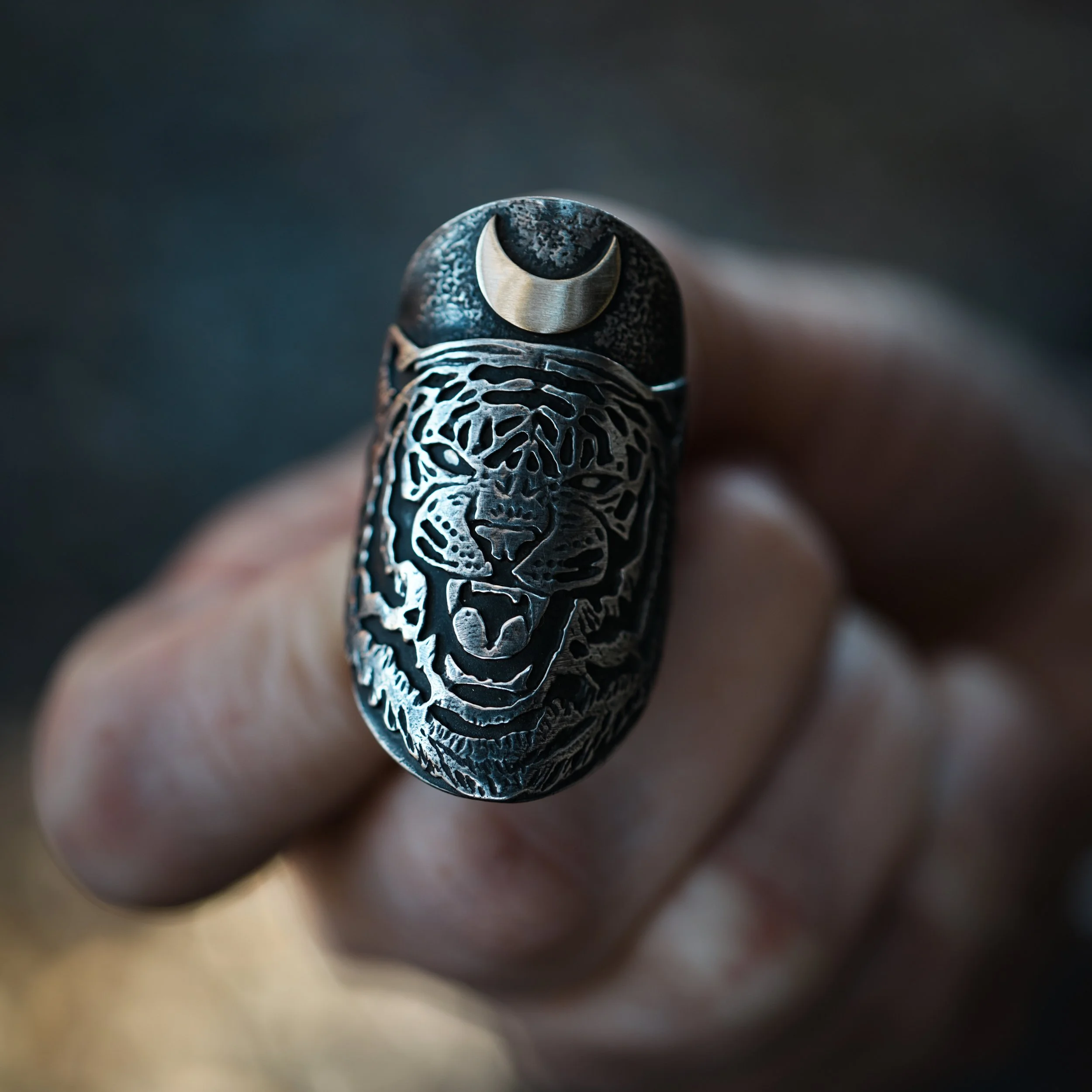 The Moon Tigress Armor Ring || Forged in your size