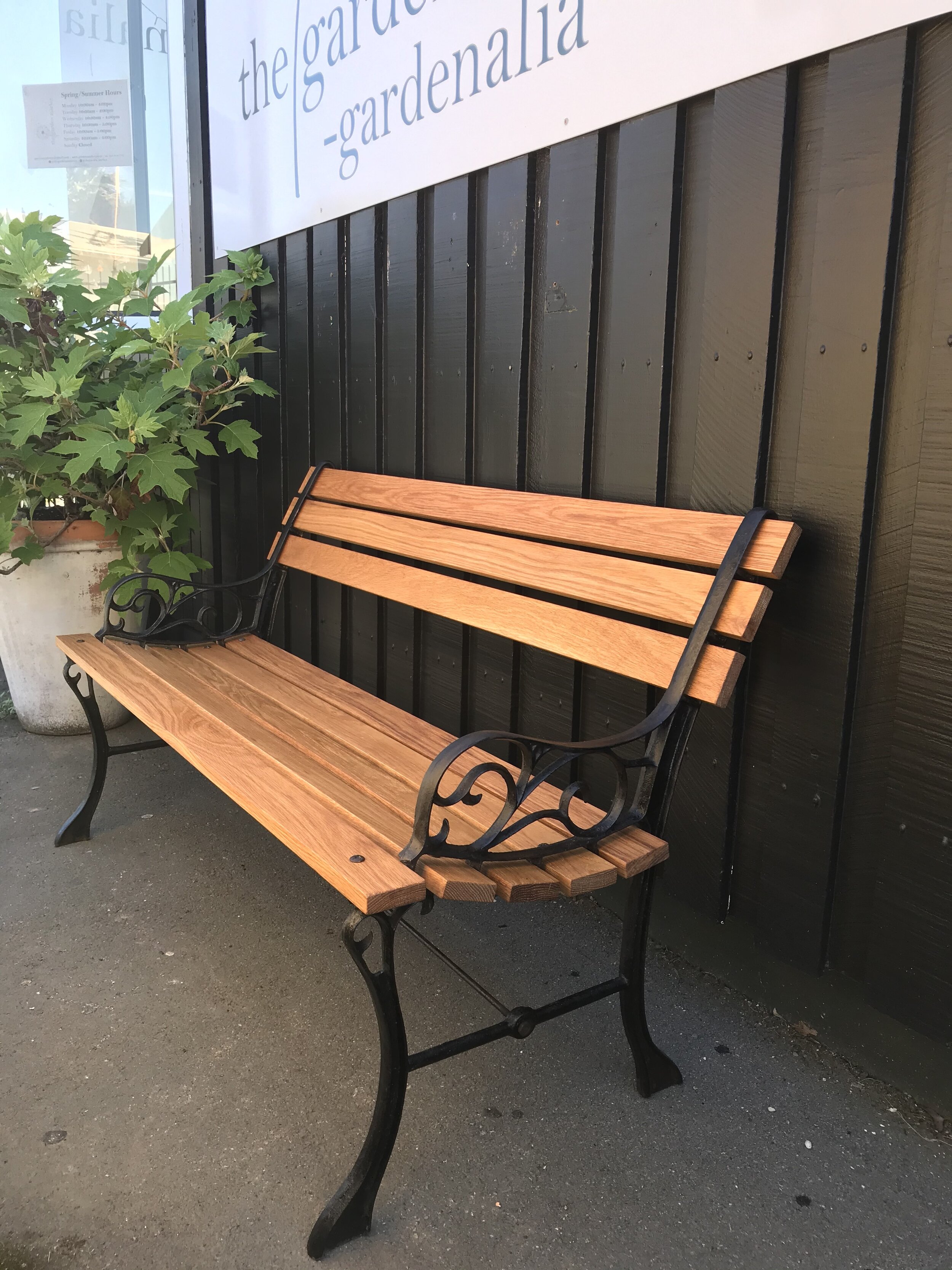 Antique Cast Iron Garden Bench Seat